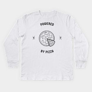 Powered By Pizza Kids Long Sleeve T-Shirt